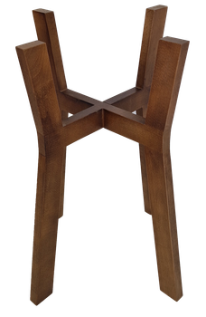 Підставка для вазонів WoodDecor косонога маленька бук 210x495x390 мм Коричнева