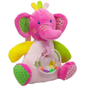 Мягкая погремушка Bambi C20560 E с музыкальным механизмом, Слоник (C20560-1-RT)