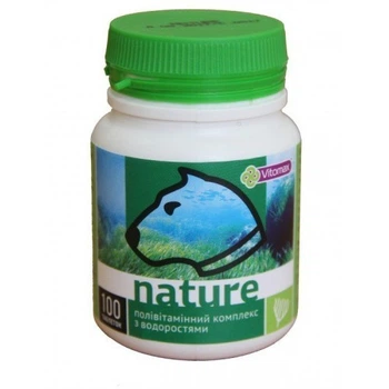 Поливитаминный комплекс Vitomax Nature для собак с водорослями 100 таблеток/100г