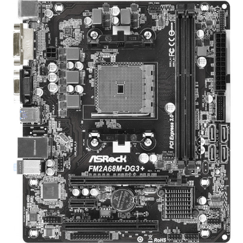 Материнская плата ASRock FM2A68M-DG3+/REF FM2+ A68 2xDDR3 4xSATAIII RAID 1хPCI-Ex16 1xPCI GLan mATX Refurbished