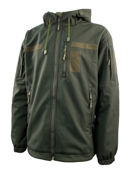 Куртка Tactic4Profi софтшел хакі з підкладкою фліс розмір L (48)