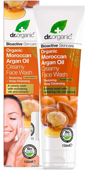Гель для вмивання Dr.Organic Moroccan Argan Oil Cream Face Wash 150 мл (5060391842127)