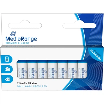 Батарейки MediaRange AAA LR03 1.5V Premium Alkaline Batteries Micro Pack 10 MRBAT102 (4260283111602)
