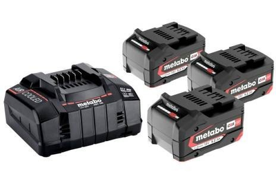 Комплект Metabo: 3 аккумулятора 18 В Lі-Power 5,2 Ah, зарядное устройство ASC 145 (685048000)