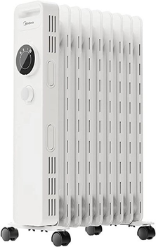 Масляный радиатор обогреватель 9 секций MIDEA NY2009-20M 2000 Вт 3 режима нагрева термостат на 20 м2 защита от перегрева опрокидывания замерзания