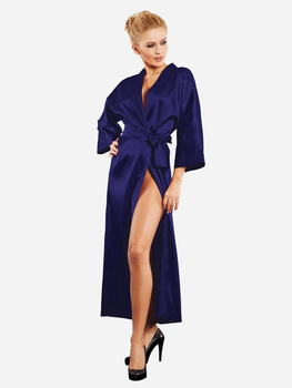 Халат жіночий великого розміру DKaren Plus Size 130 8XL Navy Blue (5901780637231)