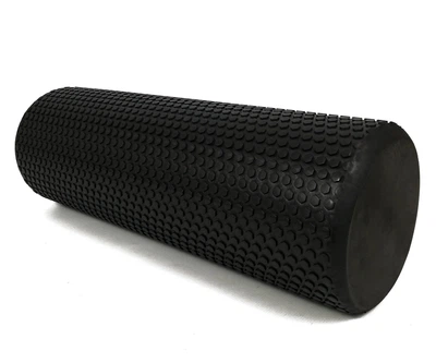 Масажний ролик YogaLife Foam Roller 45 см чорний (легкий та м'який ролер-валик для йоги, масажу всього тіла: рук, ніг, спини, шиї) YLFM45-BK