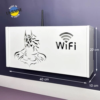 Полиця для роутера Wi-Fi Бетмен коробка 40*20*10 см Біла
