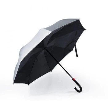 Зонт обратного сложения Umbrella RT-U1 Silver Remax 123403 Серого цвета для защиты от дождя и снега