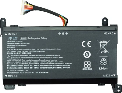 Аккумулятор PowerPlant для ноутбуков HP Omen 17 (FM08) 14.8V 5200mAh (NB461660)