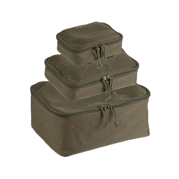 Набір універсальних підсумків Sturm Mil-Tec Mesh Pouch Set 3-pcs Olive (16003801)