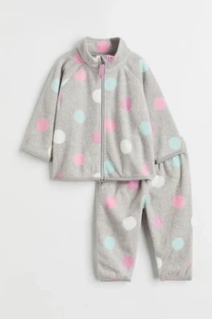 Костюм флисовый серый в горох H&M 86см (400093515)