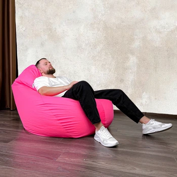 Кресло мешок груша Овал Coolki Оксфорд 600ДПУ XXXL 140x100 Розовый