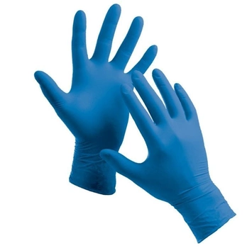 Перчатки нитриловые Setino L неопудренные текстурированные 50 пар Голубые