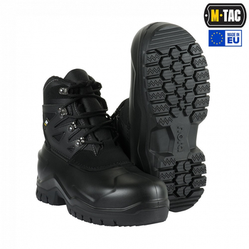 Ботинки зимние мужские тактические непромокаемые берцы M-tac UNIC-LOW-R-C-BK Black размер 45 (29 см) высокие с утеплителем