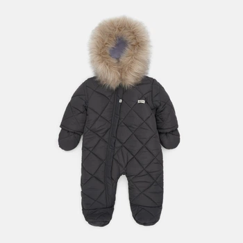 Детский зимний слитный комбинезон для новорожденных MagBaby Pooh 103388 50-61 см Графитовый (4820000346160)