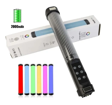 Светодиодный свет для видеосъемки и селфи LED RGB Stick 30см разноцветная палка Black с магнитом (LED-RL-30SL)