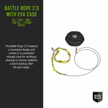 Шнур для очищення зброї Breakthrough® Clean Battle Rope™ 2.0 30, 308 калібру та 7,62