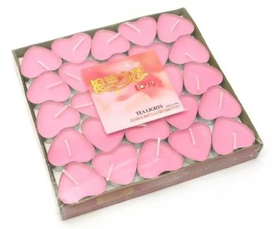 Свечи "Сердечки" розовые (50 штук) (17х16х2 см) (Zp28858)