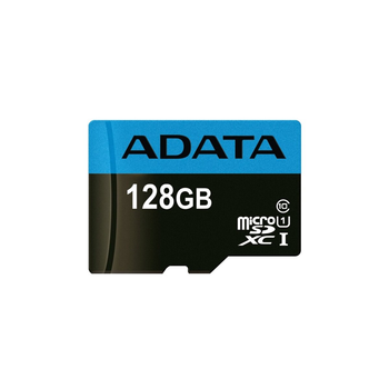 Карта памяти microSDXC A-DATA Premier 128Gb Class 10 А1 (R-100Mb/s) +SD-адаптер AUSDX128GUICL10A1-RA1
