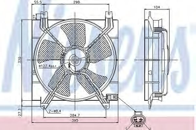 Вентилятор охолодження CHEVROLET LACETTI вир-во Nissens Nissens (85353)