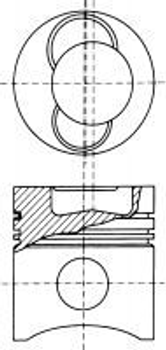 Поршень MAN 108.0 D0834LFL/D0836LF/LFL/LOH/LUH EURO 3 пр-во Nural Nural (8713650000)