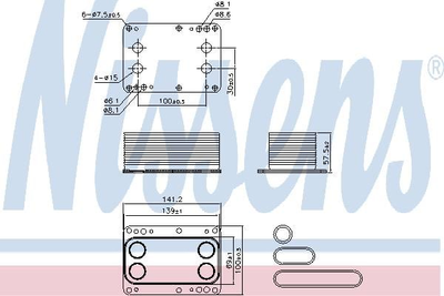 Радиатор масляный NISSAN/OPEL/RENAULT пр-во Nissens Nissens (90921)