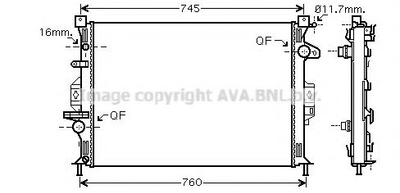 Радіатор MONDEO/FREEL/V/S80 AT 06- Ava Ava (FDA2425)