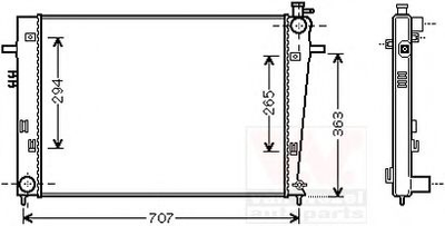 Радиатор охлаждения TUCSON/SPORT.20CRDi MT 06- пр-во Van Wezel Van Wezel (82002204)