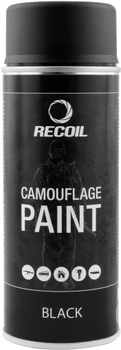 Краска для оружия маскировочная аэрозольная черная, RecOil, 400 мл (8711347251049)