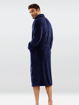 Szlafrok DKaren Male Housecoat 130 2XL Navy Blue (5901780647148)