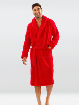 Халат чоловічий махровий DKaren Male Housecoat 130 L Red (5901780698201)