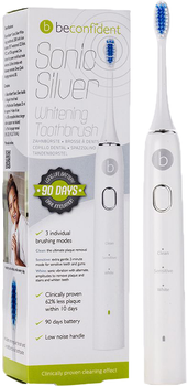 Szczoteczka elektryczna do zębów wybielająca Beconfident Sonic Whitening Electric Toothbrush White-Silver (7350064168615)