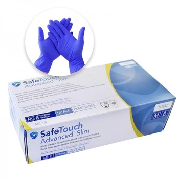 Перчатки нитриловые Medicom упаковка - 50 пар размер M (без пудры) плотность 3.6 г синие (8718007900163)