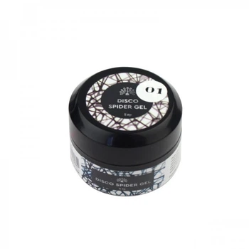Гель Павутинка Global Fashion Disco Spider Gel 01 сріблясто-сірий світловідбивний 5 г (4603764643689)