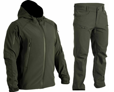 Тактичний чоловічий костюм Softshell Spartan демісезонний Olive - M (55882) Kali