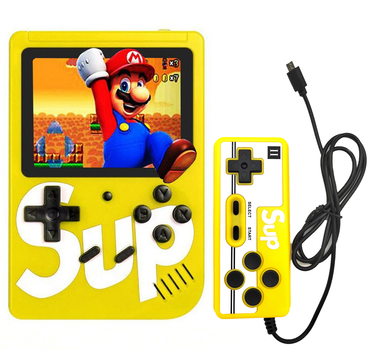 Портативная Игровая Приставка С Джойстиком Sup Game Box На 400 Игр Желтый