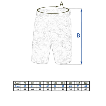 Шорты тактические Tailor Striker Рип-Стоп ММ-14 (Украинский пиксель) 50