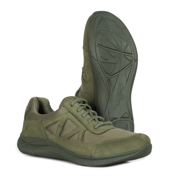 Кросівки тактичні Ягуар літні нубук з 3D-сіткою Оливкові 45