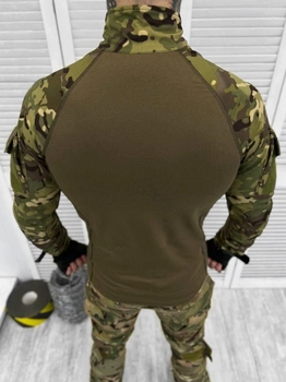 Убакс стрейч Тактическая рубашка с длинным рукавом LOGOS мультикам темный 2ХL