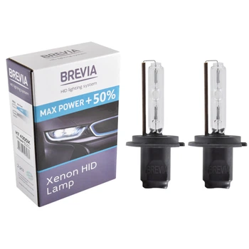 Ксеноновая лампа Brevia H7 +50%, 4300K, 85V, 35W PX26d KET, 2шт 12743MP