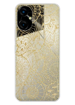 Прозорий силіконовий чохол iSwag для Tecno POVA Neo 3 з малюнком - Золота мандала (ISTPN37)