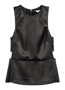 Блуза H&M 32 Чорний 0446378_атлас_03
