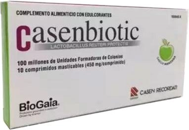 Probiotyki Casen Recordati Casenbiotic Apple Flavour 10 Tablets (8470001936486)