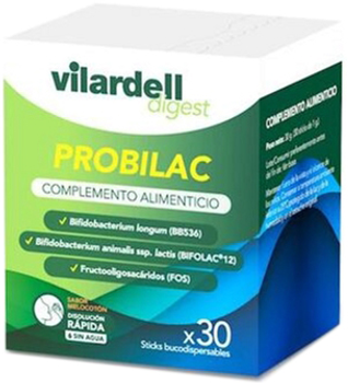Kompleks prebiotyków i probiotyków Vilardell Digest Probilac 30 Sticks (8470001924537)