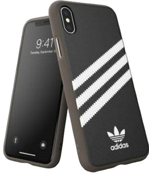 Etui plecki Adidas OR Moulded PU Gumsole do Apple iPhone X/XS Black-white (8718846067690)