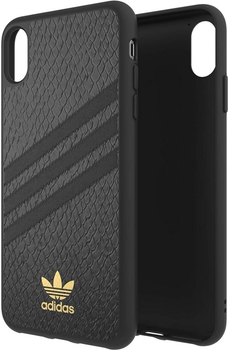 Etui plecki Adidas OR Moulded PU SNAKE do Apple iPhone XS Max Black (8718846067331)