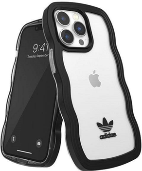 Панель Adidas OR Wavy Case для Apple iPhone 13/13 Pro Черный-Прозорий (8718846109505)