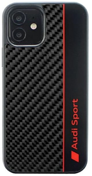 Панель Audi Carbon Fiber Stripe для Apple iPhone 11 Чорний (6955250224864)