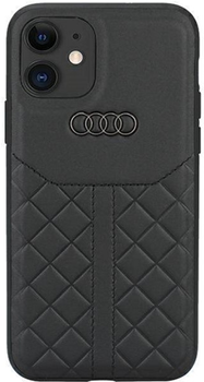 Etui plecki Audi Genuine Leather do Apple iPhone 11 Black (6955250224802)